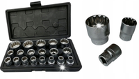 ZESTAW KLUCZY NASADKI SPLINE 8-32 KLUCZE 1/2 19el