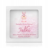 Skarbonka z nadrukiem prezent na chrzest dla dziewczynki i chłopczyka