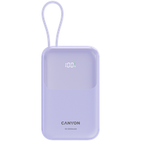 CANYON power bank OnPower 101 z kablem 10000 mAh PD22.5W Fioletowy