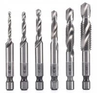 WIERTŁA GWINTUJĄCE GWINTOWNIK HSS M3-M10 6szt STAL DO METALU DREWNA PLASTIK