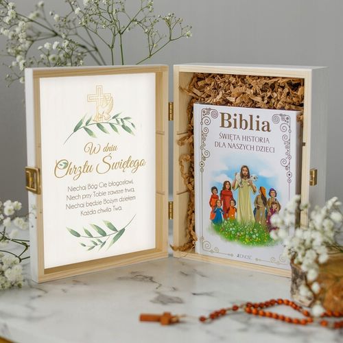 BIBLIA NA KOMUNIĘ PREZENT NA CHRZEST PISMO ŚWIĘTE NA KOMUNIĘ PAMIĄTKA na Arena.pl