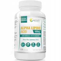 KWAS ALFA LIPONOWY ALA 600mg 120kapsułe MEGA DAWKA