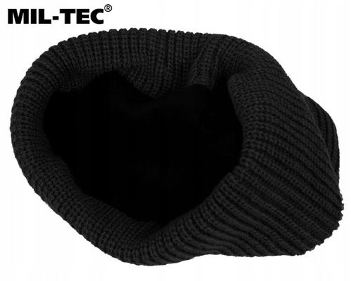 CZAPKA ZIMOWA WOJSKOWA MIL-TEC OCIEPLINA 3M THINSULATE CIEPŁA CZARNA na Arena.pl
