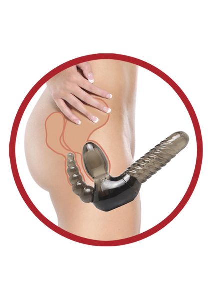 Strap-On with Anal Stimulator Grey (H) zdjęcie 3