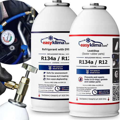 Zestaw Czynnik chłodniczy R134a + Uszczelniacz R134a 719g EasyKlima na Arena.pl