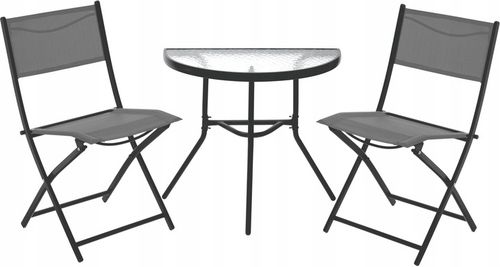 ZESTAW MEBLI BALKONOWYCH DO OGRODU 2x KRZESŁA SKŁADANE + STÓŁ na Arena.pl