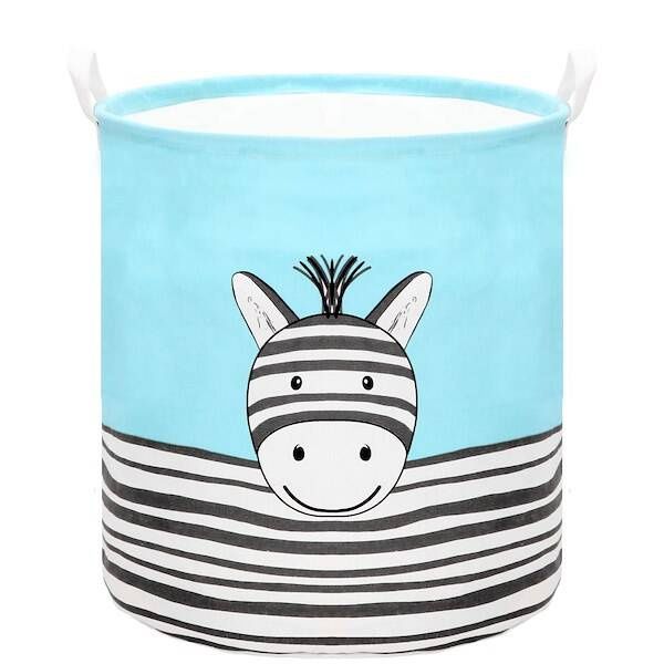 Kosz do przechowywania zabawek i ubrań pojemnik z uszami zebra zdjęcie 2