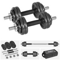 Hantle żeliwne regulowane w walizce z gryfem zestaw 15kg Rebel solidne