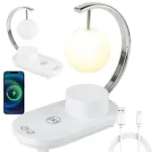 Lampka księżyc rgb z ładowarką indukcyjną 10w usb głośnik bluetooth