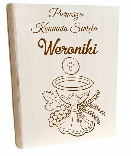 Biblia Pismo Święte Pamiątka Komunii PREZENT na Komunię + Grawer w pudełku na Arena.pl