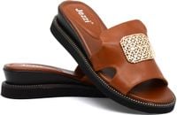 Klapki damskie JEZZI RMR2267- 9 - brązowe 40