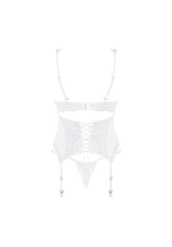 Bielizna-Amor Blanco Gorset I Stringi Biały  S/M na Arena.pl