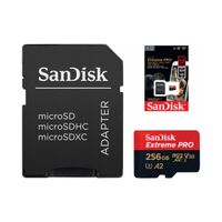Sandisk 256GB microSDXC Extreme PRO 200MB/s A2 C10 V30 UHS-I U3a