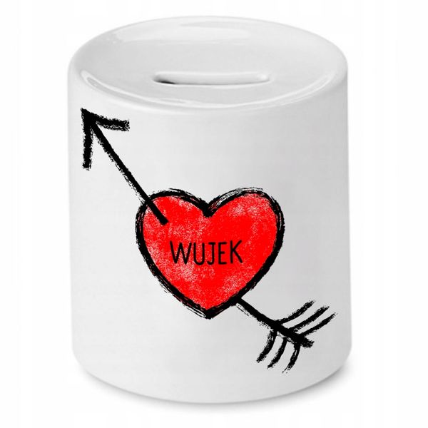 Skarbonka Dla Wujka Przebite Serce Wujek Prezent Z Nadrukiem Ze Zdjęciem zdjęcie 1