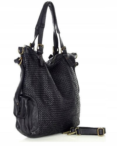 Skórzana torebka shopper z regulowanymi rączkami na Arena.pl