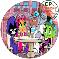 Opłatek na tort Młodzi Tytani