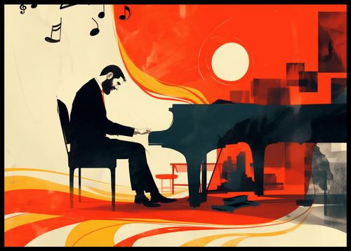 Plakat 84x59,5cm Pianista na Arena.pl