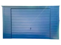 Garaż Blaszany 4x8m - Brama Uchylna - 2x Okno - Drzwi - Antracyt  GP407