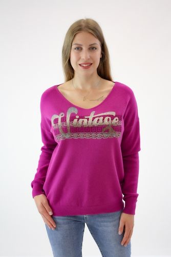 Sweter z brokatową aplikacją Vini Amarantowy L/XL na Arena.pl