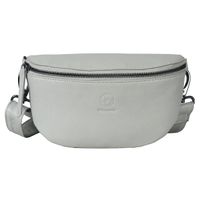 średnia saszetka skórzana typu nerka wielofunkcyjna beżowa