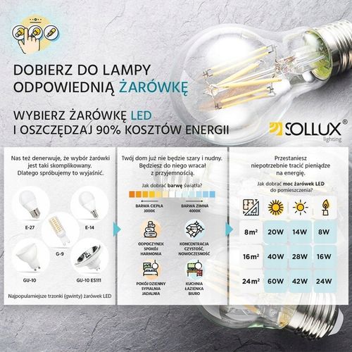 Kinkiet ORBIS biały 40W Sollux na Arena.pl