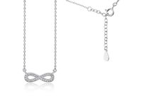 Rodowany srebrny naszyjnik gwiazd nieskończoność infinity celebrytka srebro 925 Z1605N