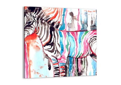Obraz Na Płótnie - Zebra Rysunek - 40X40 Cm - Ac40X40-3075 na Arena.pl