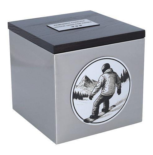 Urna dla snowboardzisty Tematyczna urna kremacyjna Tabliczka / Tak na Arena.pl