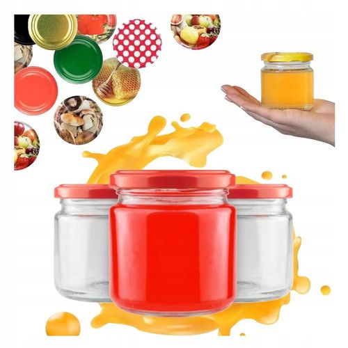 Słoik 200ML + WIECZKO FI66 DŻEM PRZETWORY PASZTET KONFITURA DESERY na Arena.pl
