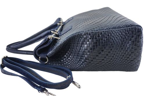 Elegancka torebka do pracy - Granatowa na Arena.pl