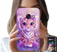 ETUI DO SAMSUNG A5 2017 - SŁODKI TYGRYSEK NA RÓŻOWYM TLE + SZKŁO
