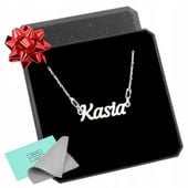 Naszyjnik łańcuszek srebrny Z IMIENIEM do wyboru damski srebro celebrytka