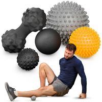 Zestaw do masażu 5 piłeczek piłka duoball sensoryczne jeżyki Trex