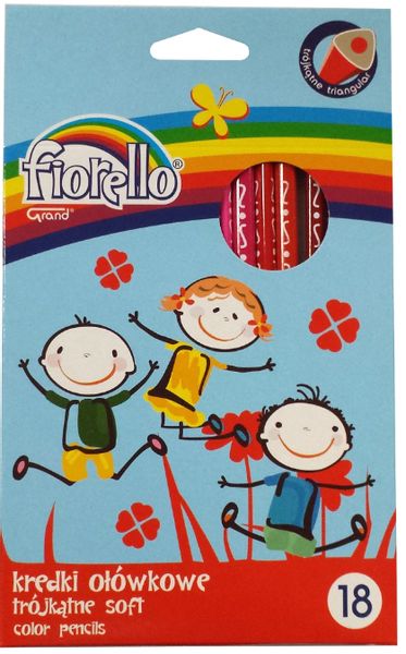 KREDKI TRÓJKĄTNE SUPER SOFT 18KOL FIORELLO zdjęcie 1