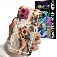 ETUI DO MOTOROLA EDGE 40 NEO - SŁONECZNIK KWIATY DLA KOBIET PLECKI + FOLIA
