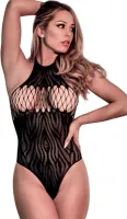 magic silk seamless - bezszwowe body z elastycznym dekoltem halter