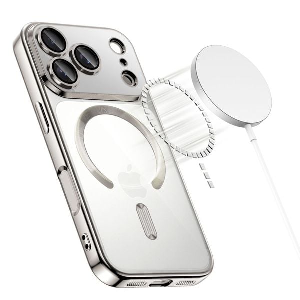 tech-protect magflex magsafe iphone 17 pro shiny silver zdjęcie 2
