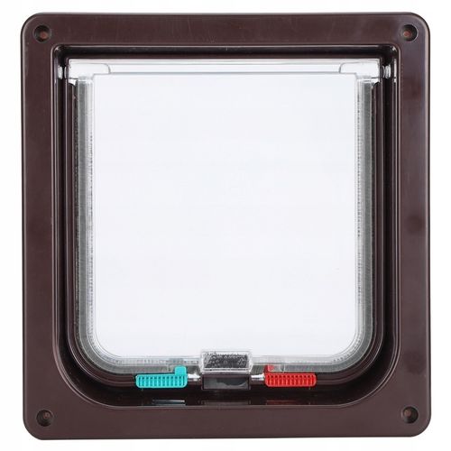 DRZWI Z KLAPĄ DLA KOTA/PSA BRĄZOWY M brąz na Arena.pl