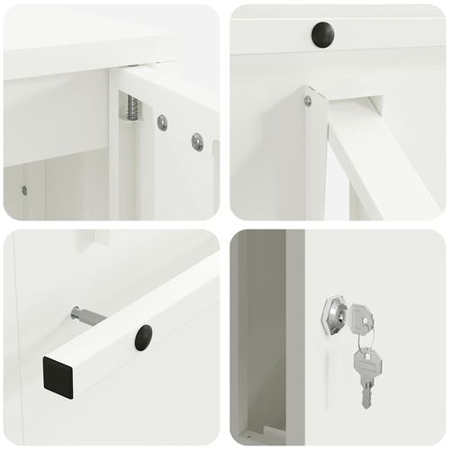 skrzynka na listy Biały 30 x 23 x 55 cm Stal na Arena.pl