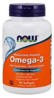 Omega-3 Enteric Coated - 90 softgels Nowfoods