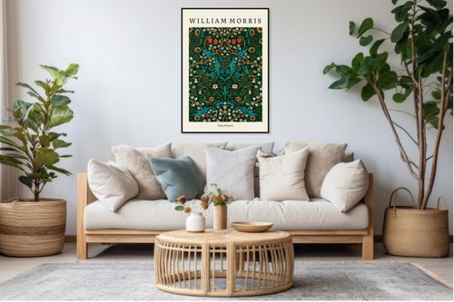 Obraz 30x50cm Design Tulip Pattern, Morris Vintage do Salonu na Arena.pl