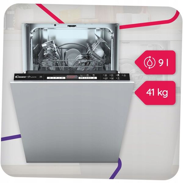 Zmywarka Candy CDIH2D949 45cm 9kpl 7programów AquaStop zdjęcie 3