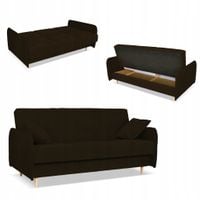 Kanapa sofa Alvo rozkładana wersalka funkcja spania pojemnik Family brązowa