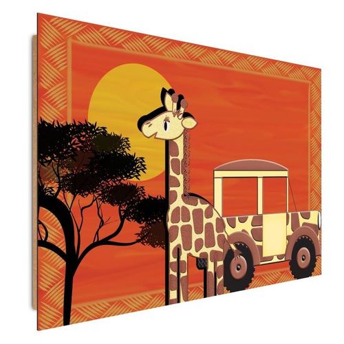 Deco Panel, Żyrafa i samochód 120x80 na Arena.pl
