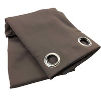 Zasłona 132X114Cm 1 Szt Szara Oczka Zaciemniająca