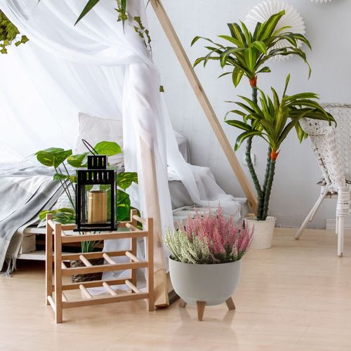 Doniczka misa okrągła nogi 29 cm biały na Arena.pl