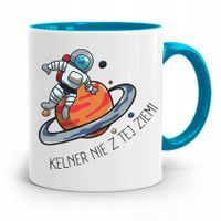 Dla Kelnera Kubek Błękitny Kelner Nie Z Tej Ziemi Z Nadrukiem Ze Zdjęciem