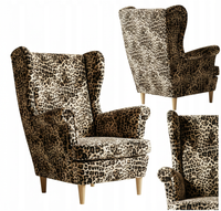 Fotel uszak pantera wzór modny nowoczesny panterka Ari Print Family Meble