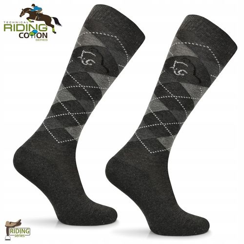 Klasyczne podkolanówki jeździeckie w romby SPDJ na Arena.pl