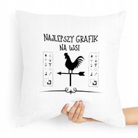 Poduszka Prezent Dla Najlepszego Grafika Na Wsi Z Nadrukiem Ze Zdjęciem